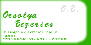 orsolya bezerics business card